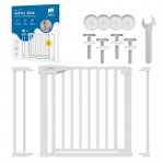 Poarta de siguranta pentru scari Sipo White operare cu o mana 75-103 cm