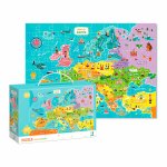 Puzzle pentru copii, Harta Europei, 100 piese
