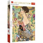 Puzzle Trefl art collection Gustav Klimt Doamna cu evantai 1000 piese
