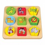 Puzzle pentru copii, animale salbatice