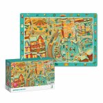 Puzzle de observare pentru copii, Iarna in oras, 80 piese