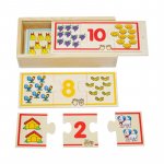 Puzzle lemn pentru copii, Invatam numerele