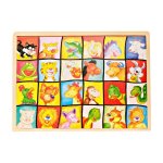 Puzzle mare din lemn, pentru copii, Potriveste imaginile