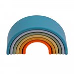 Joc montessori de stivuire, Rainbow, 6 piese, nature