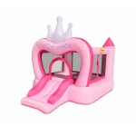 Saltea gonflabila Happy Hop Castel Printese cu loc de joaca si tobogan