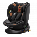 Scaun auto Buf Boof B-Joy Deluxe BlackDog iSize cu isofix, pozitie somn 155 grade, rotativ 360 grade, 40-150 cm