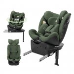 Scaun auto pentru copii Lorelli Perseus Green i-Size, isofix, baza rotativa, picior de sprijin, EPS Memory, panou de ventilatie, SPS, 0 luni-12 ani, 40-150 cm