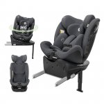 Scaun auto pentru copii Lorelli Perseus Grey i-Size, isofix, baza rotativa, picior de sprijin, EPS Memory, panou de ventilatie, SPS, 0 luni-12 ani, 40-150 cm