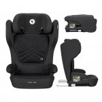 Scaun auto pentru copii Lorelli Rigel Black i-Size, isofix, pliabil pentru depozitare usoara, tetiera reglabila, 3 ani-12 ani, 100-150 cm