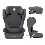 Scaun auto pentru copii Lorelli Rigel Grey i-Size, isofix, pliabil pentru depozitare usoara, tetiera reglabila, 3 ani-12 ani, 100-150 cm