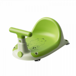Scaun de baie bebelusi Little Mom Green, cu spatar si ghidon de sustiere, margini rotunjite si fixare cu ventuze, compatibilitate universala, dimensiune 37 x 27.2 x 20.6 cm