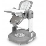 Scaun de masa multifunctional Caretero Sitron Gri 3in1 transformabil in scaun de masa/balansoar/premergator, masuta si suport picioare reglabile, inaltime ajustabila, roti silentioase, centuri de siguranta, pernuta reductor