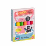 Set 6 creioane multi-suprafete neon Moulin Roty