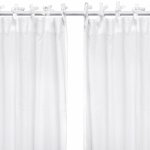 Set Draperii din muselina organica, Little Amy, Alb, 125x240 cm, 2 bucati