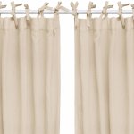 Set draperii din muselina organica, Little Amy, Bej, 125x240 cm, 2 bucati