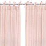 Set draperii din muselina organica, Little Amy, Somon, 125x240 cm, 2 bucati
