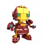 Set constructie Soldat galben, supererou, 197 piese