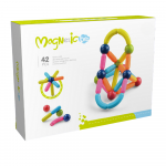Set de constructie magnetic Forme 3D, 42 piese