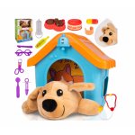 Set de joaca pentru copii, Malplay, catelus din plus in cusca cu accesorii medicale si de hranire incluse