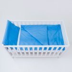 Set lenjerie pentru patut cu 6 piese din bumbac 120x60 cm Blue