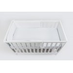 Set lenjerie pentru patut cu 6 piese din bumbac 120x60 cm White