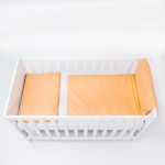 Set lenjerie pentru patut cu 6 piese din bumbac 120x60 cm Peach