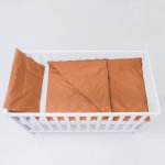 Set lenjerie pentru patut cu 6 piese din bumbac 120x60 cm Brown
