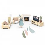 Set mobilier living pentru casa de papusi Speedy Monkey