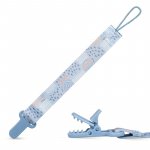 Suport pentru suzeta din material textil Baboo Bleu 0 luni+