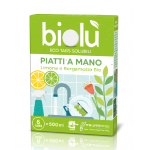 Tablete pentru spalat vase manual cu lamaie si bergamota ecologice 6 bucati 14.25g Biolu