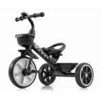 Tricicleta pentru copii Milly Mally Bobby Black cu cadru robust din otel, roti Eva, +24 luni