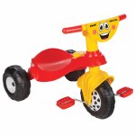 Tricicleta pentru copii Pilsan Smart Red cu pedale,design ergonomic si durabil,roti rezistente,usor de manevrat de la 3 ani pana la 35 kg,claxon inclus