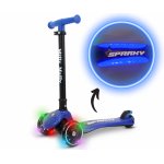 Trotineta pliabila Milly Mally Sparky Blue, roti din silicon cu led, platforma iluminata, greutate admisa 50 kg