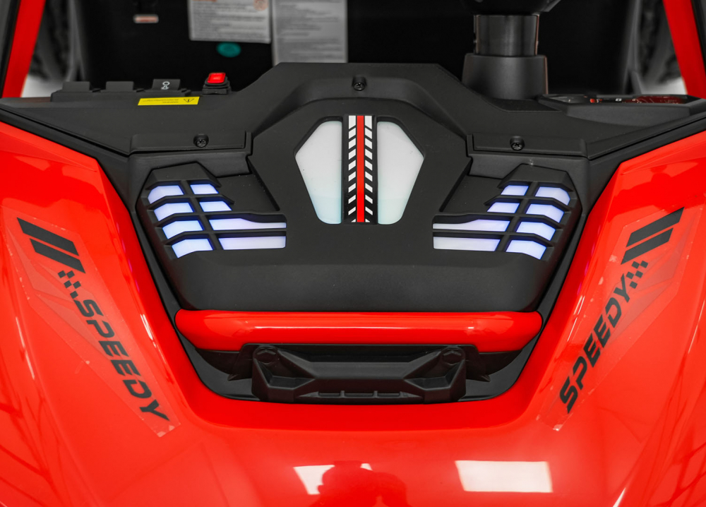 Masinuta electrica de teren 4x4 pentru copii Buggy Red, motor 4 x 200W, baterie 2 x 12V10Ah, slow start, telecomanda 2.4 GHz cu 3 viteze, suspensii, panou audio integrat - 14