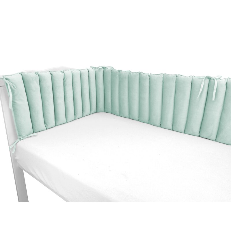 Aparatoare pentru patut MimiNu Cold Mint tip panou 180 cm din catifea - 3