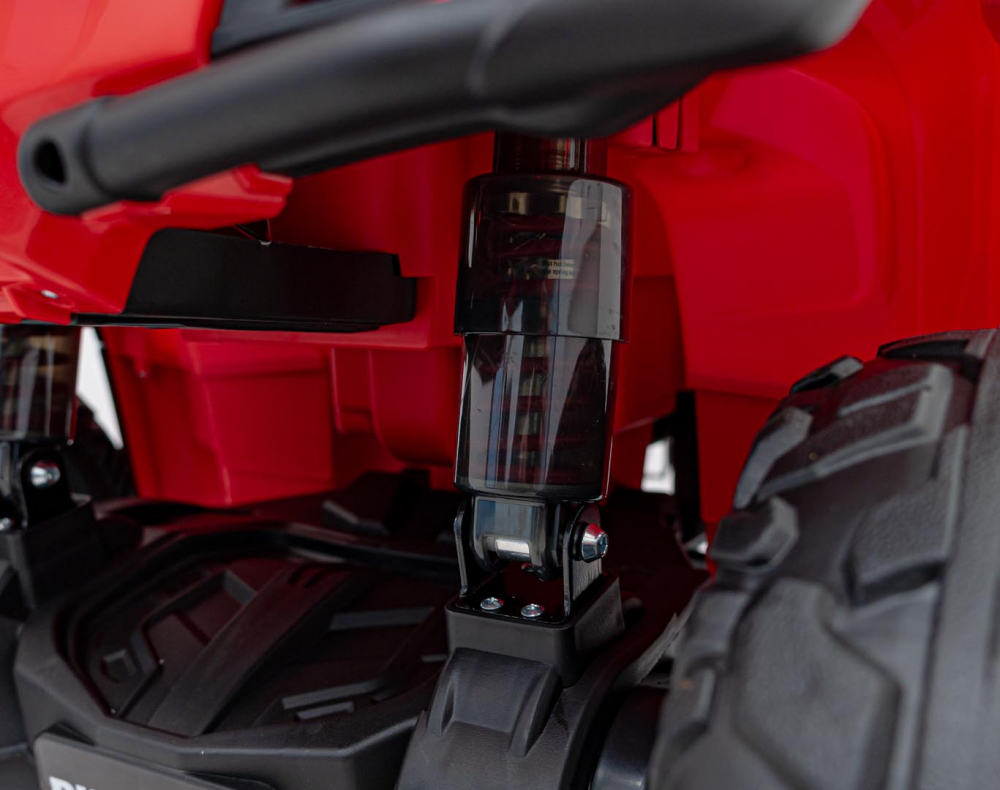 Atv electric pentru copii Can-Am Outlander Red, 4 motoare x 45W, baterie 12V14Ah, soft start la buton, panou audio, roti eva, scaun piele - 10
