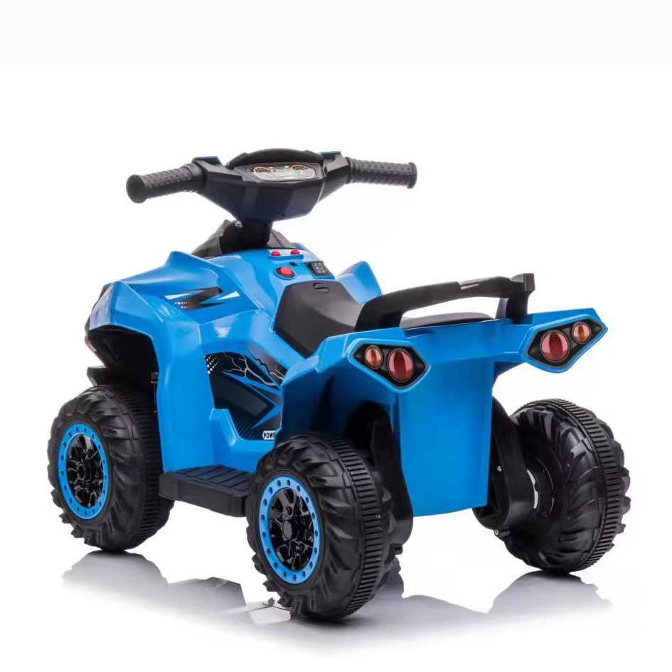 Atv electric pentru copii Nichiduta Power X Speed Blue,2 motoare, acumulator 12V 4.5Ah,roti rezistente,suport picioare, manere ergonomice,efecte sonore,faruri cu lumini led,pornire la buton,pedala acceleratie - 1