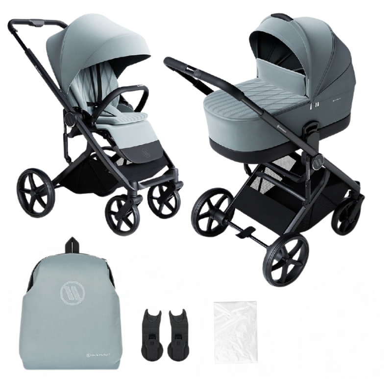 Carucior pentru copii Avionaut Sirius Blue 2 in 1 cu suspensie, maner telescopic, geanta, greutate admisa 22 kg - 8
