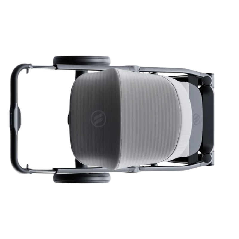 Carucior pentru copii Avionaut Sirius Grey 2 in 1 cu suspensie, maner telescopic, geanta, greutate admisa 22 kg - 4