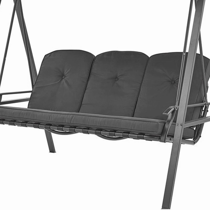 Balansoar pentru gradina cu 3 locuri si copertina impermeabila 205x118x184 cm Gri - 2 | YEO