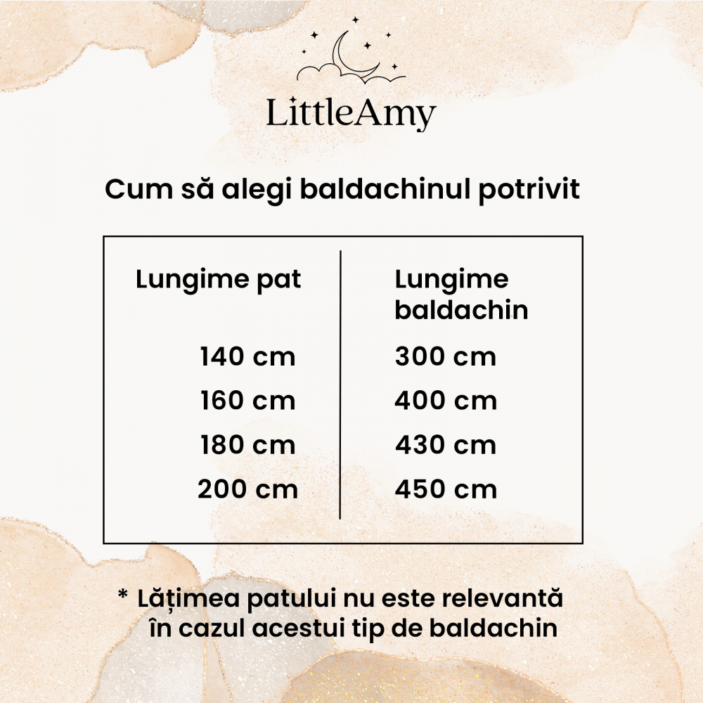 Baldachin muselina pentru pat tip casuta, Little Amy, Albastru inchis, 430 cm - 2
