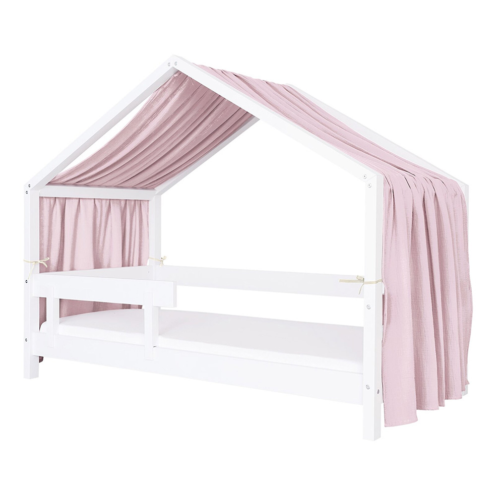 Baldachin muselina pentru pat tip casuta, Little Amy, Mov deschis, 430 cm - 4