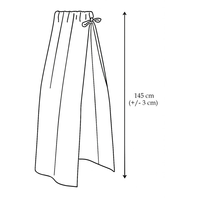 Baldachin pentru patutleagan Qmini Jeans din muselina dubla, 145x200 cm - 1