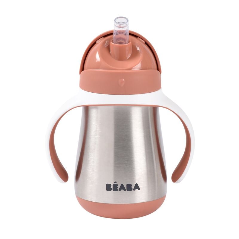Cana cu pai din inox Beaba 250 ml Terracotta - 3 | YEO