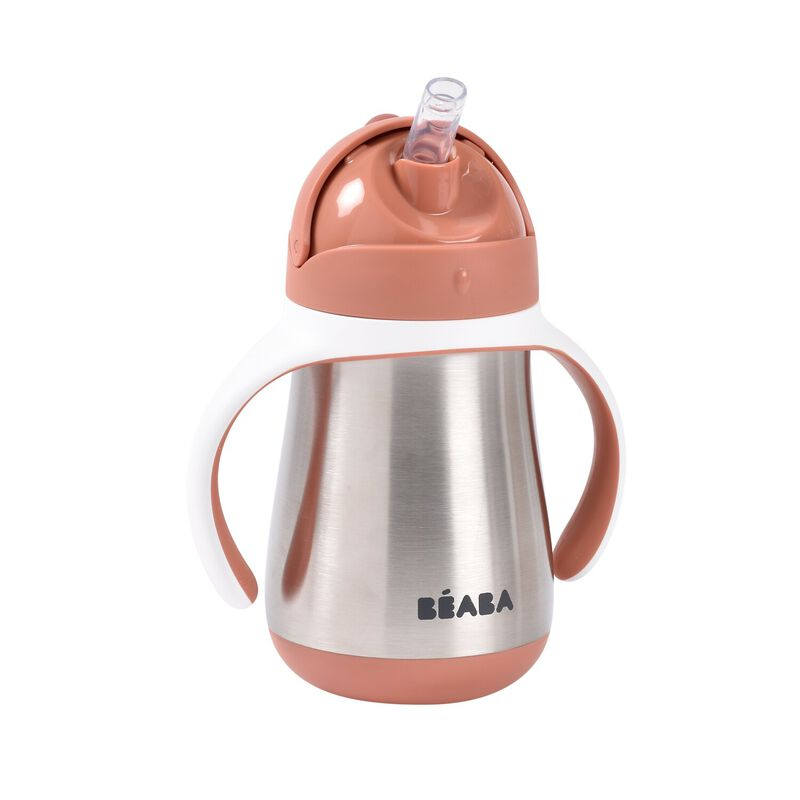 Cana cu pai din inox Beaba 250 ml Terracotta - 1 | YEO