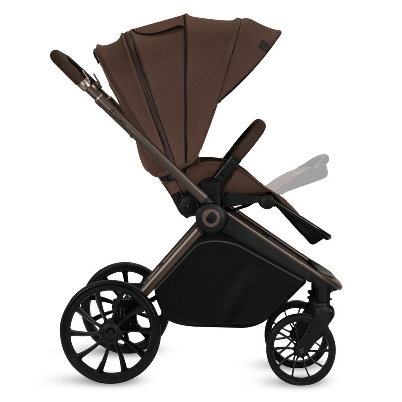 Carucior pentru copii Lionelo Mika Plus Mocha Mousse, 2 in 1, cadru din aluminiu, cu landou intarit si salteluta moale, reversibil, sistem de ventilatie 3D, accesorii, pana la 22 kg, conform cu EN1888-1 - 2