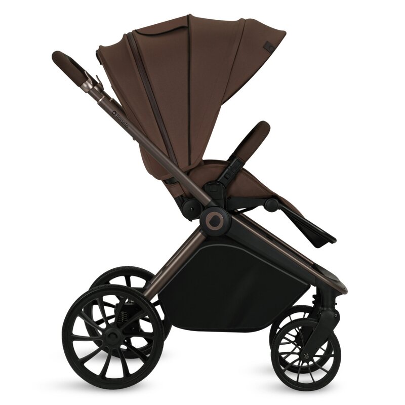 Carucior pentru copii Lionelo Mika Plus Mocha Mousse, 2 in 1, cadru din aluminiu, cu landou intarit si salteluta moale, reversibil, sistem de ventilatie 3D, accesorii, pana la 22 kg, conform cu EN1888-1 - 3