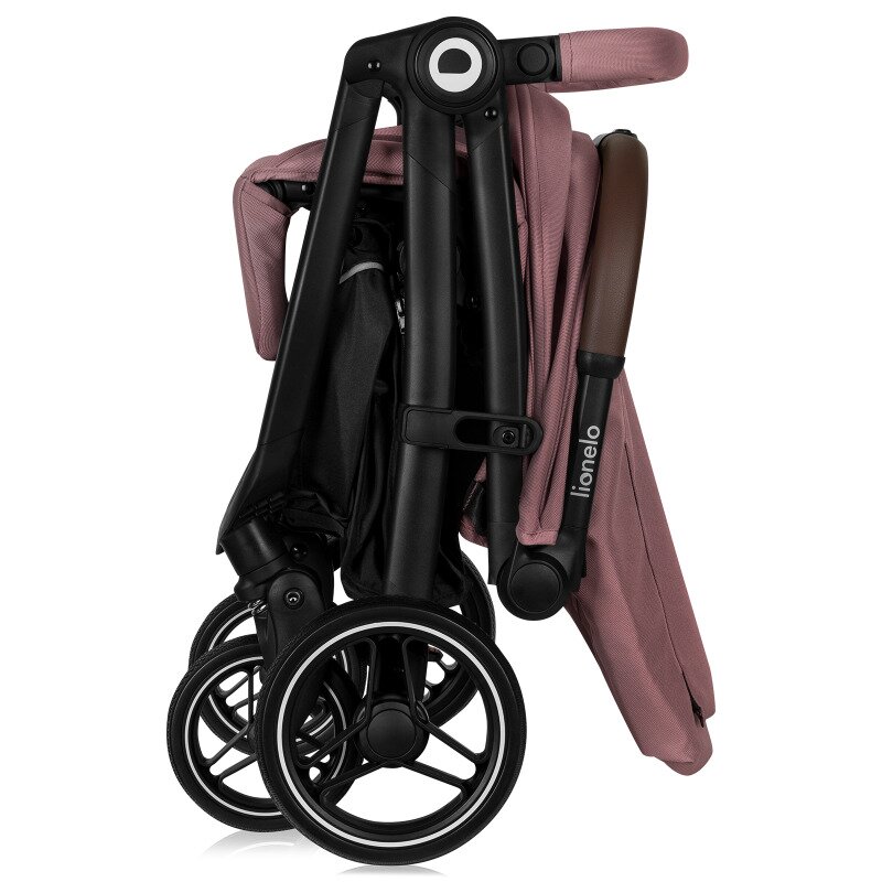Carucior pentru copii Lionelo Ingrid Roz, sport, capotina impermeabila cu filtru UPF50+, pana la 22 kg, spatar reglabil, suport pahar si plasa de tantari, sistem pentru pliere automata - 2