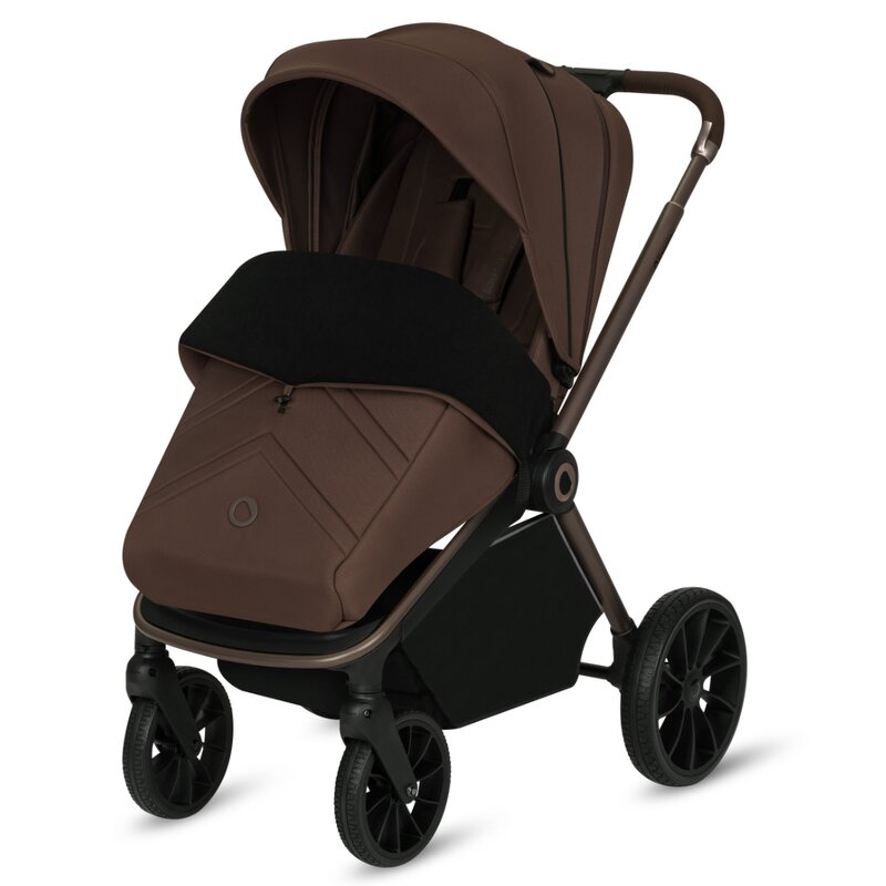 Carucior pentru copii Lionelo Mika Plus Mocha Mousse, sport, cadru din aluminiu, copertina XXL, spatar reglabil, accesorii, pana la 22 kg, EN1888-1 - 3