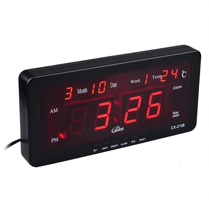 Ceas digital led rosu, afisaj 12h, calendar si temperatura Caixing